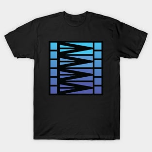 “Dimensional Waves” - V.2 Blue - (Geometric Art) (Dimensions) - Doc Labs T-Shirt